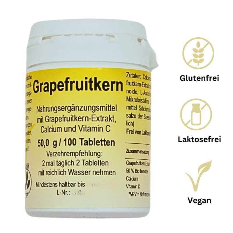 Grapefruitkern Tabletten – Natürlicher Schutz mit Vitamin C
