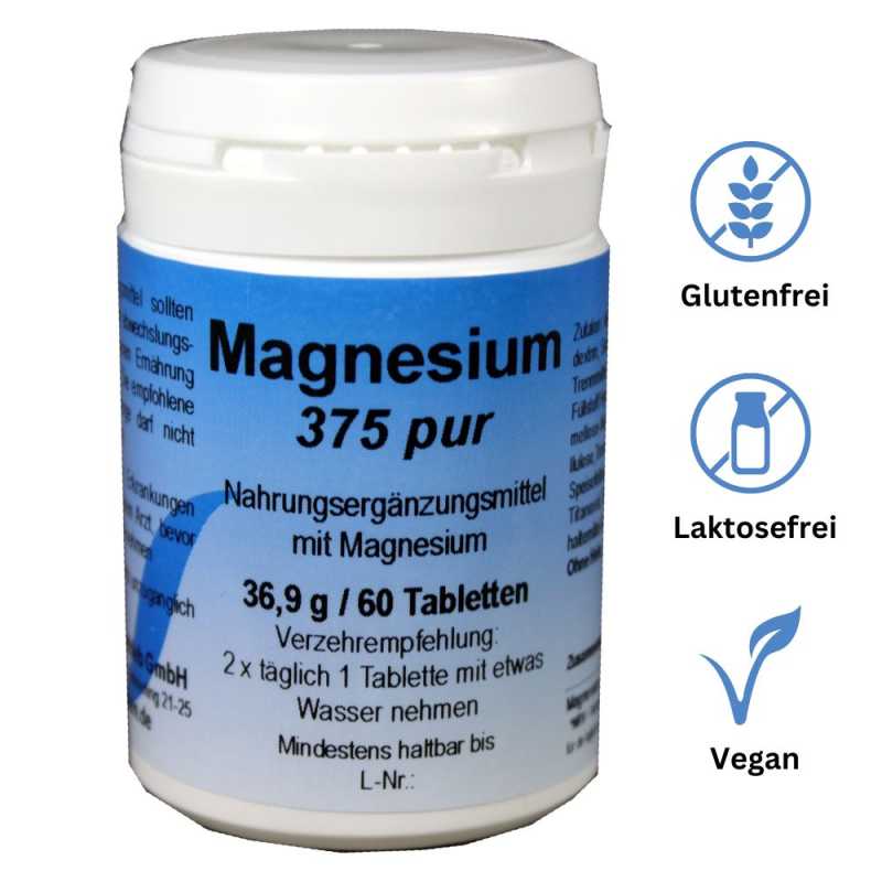 Magnesium 375 pur Tabletten – Für Muskeln & Nerven